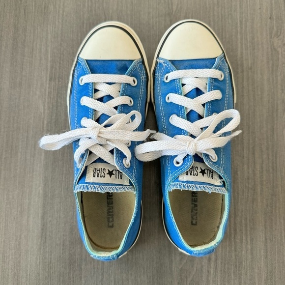 Converse All Star Chuck Taylor low top sneakers shoes blue kids size 3 - Picture 6 of 10